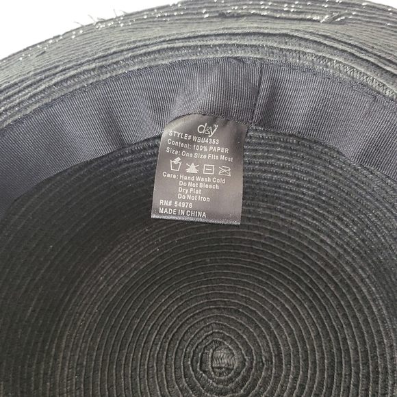 David and Young Black Hat with Silver Threading Wood Buckle - Picture 8 of 8